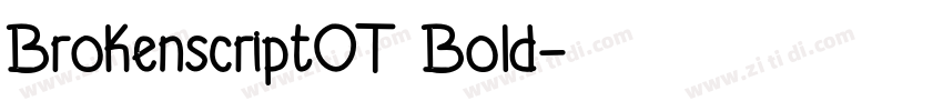 BrokenscriptOT Bold字体转换